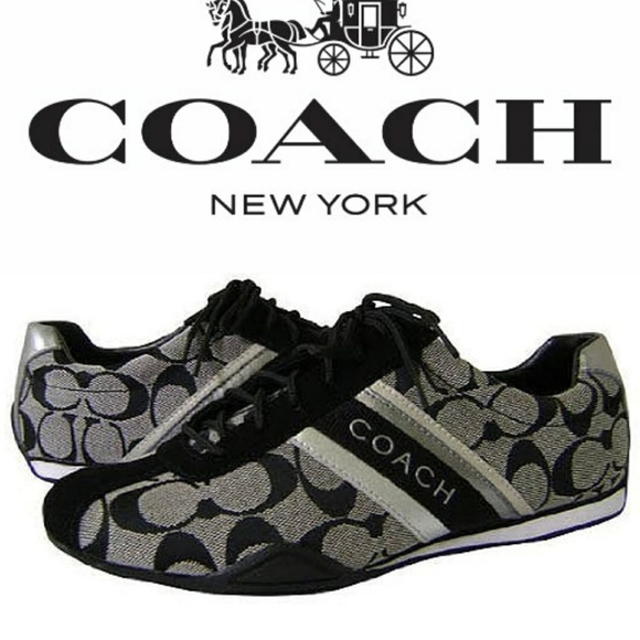 black and white coach shoes